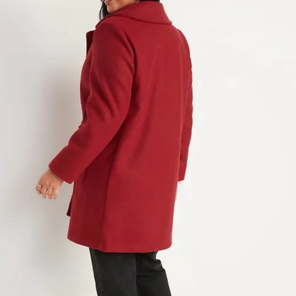 Old Navy Oversized Pea Coat - Small, Rubia Red - Picture 4 of 9
